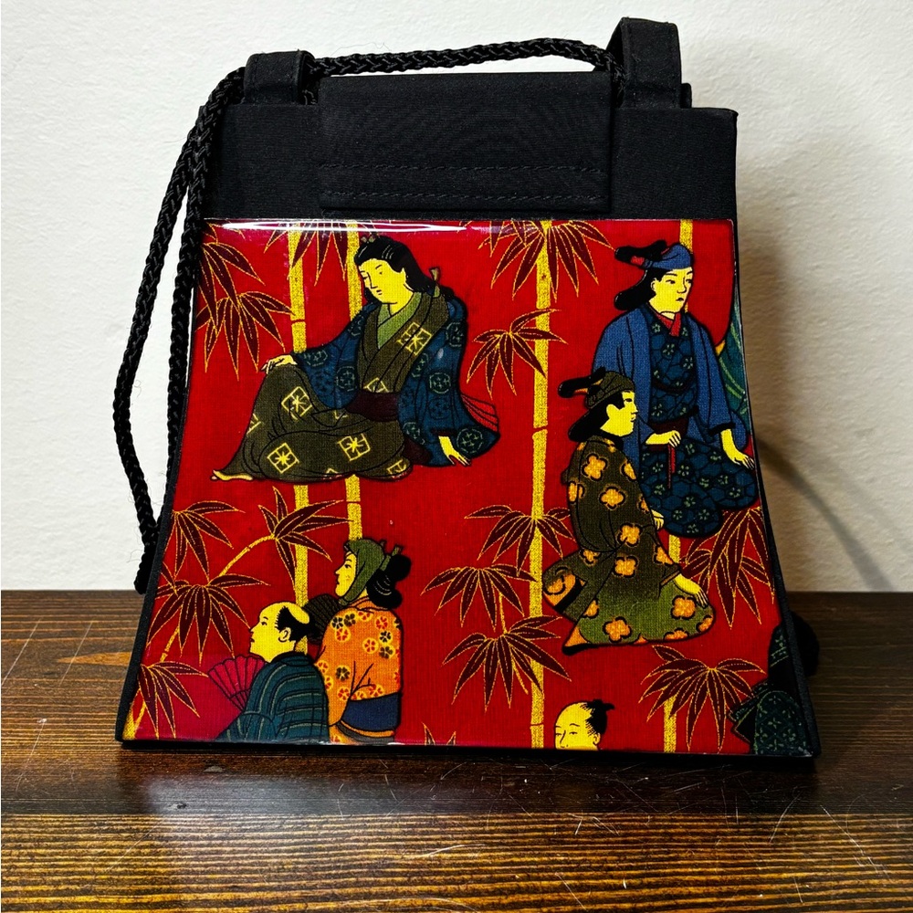 Angela Frascone Vintage Japanese Art Print Handbag - Rare & Artistic - Picture 4 of 13